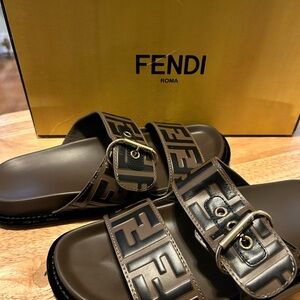 Fendi woman’s Brown Slide Sandals